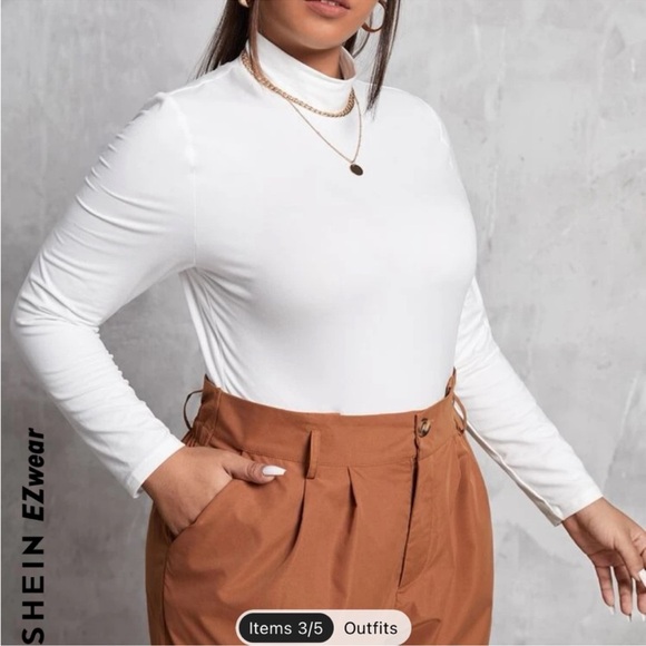 BRAND NEW EZwear Plus Solid Mock
Neck Bodysuit - Picture 4 of 5